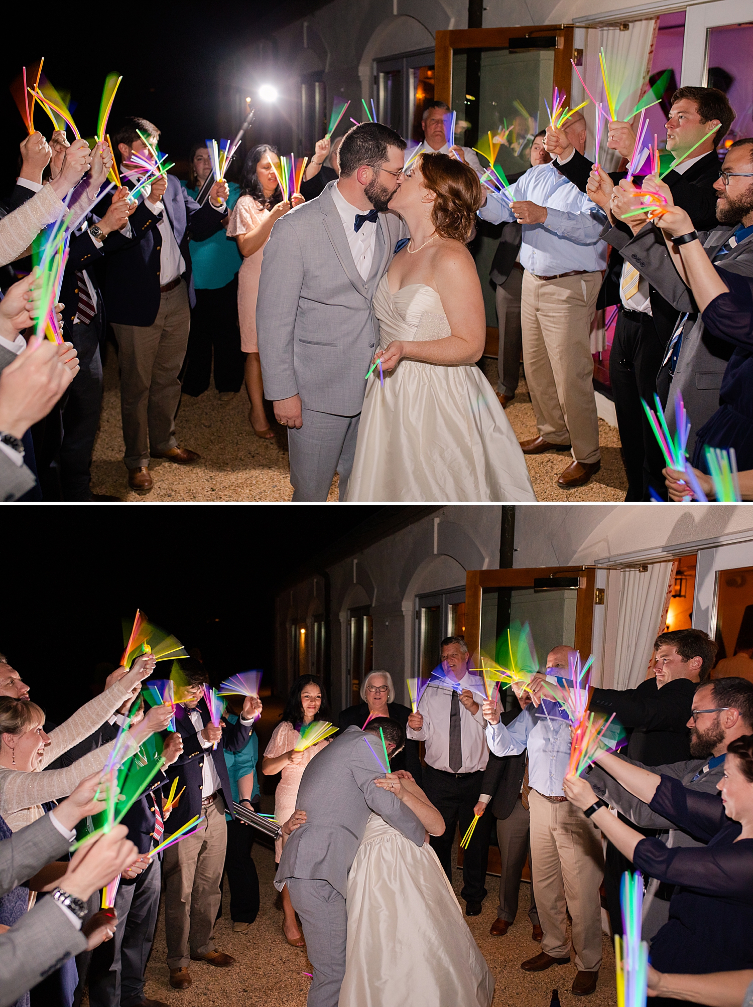 Love the multicolored glow sticks!! Such a fun and unique exit!