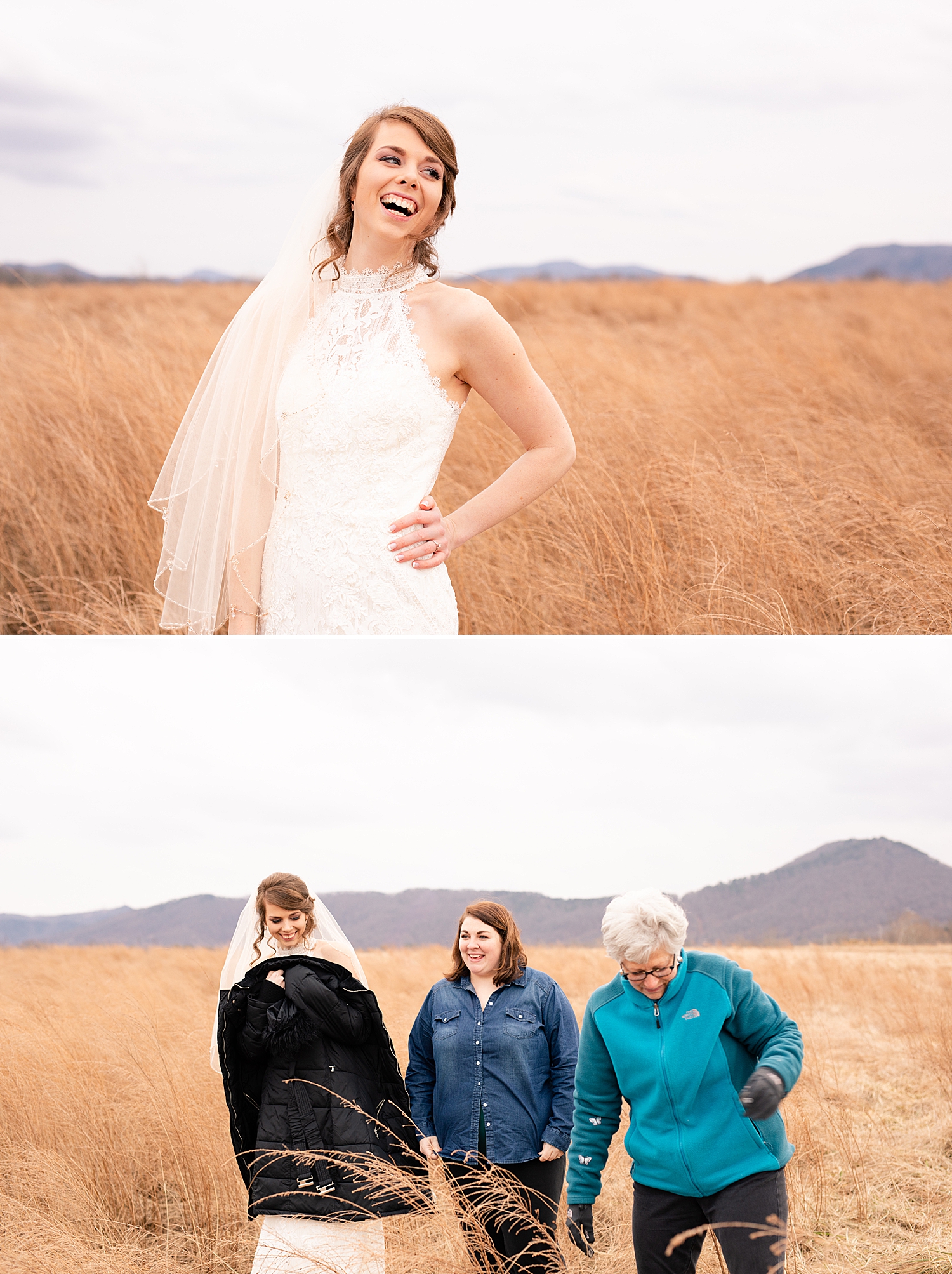 A little behind the scenes shot of Momma Nancy and I warming up the bride! Guys it was freezing but we had a great time!! :)