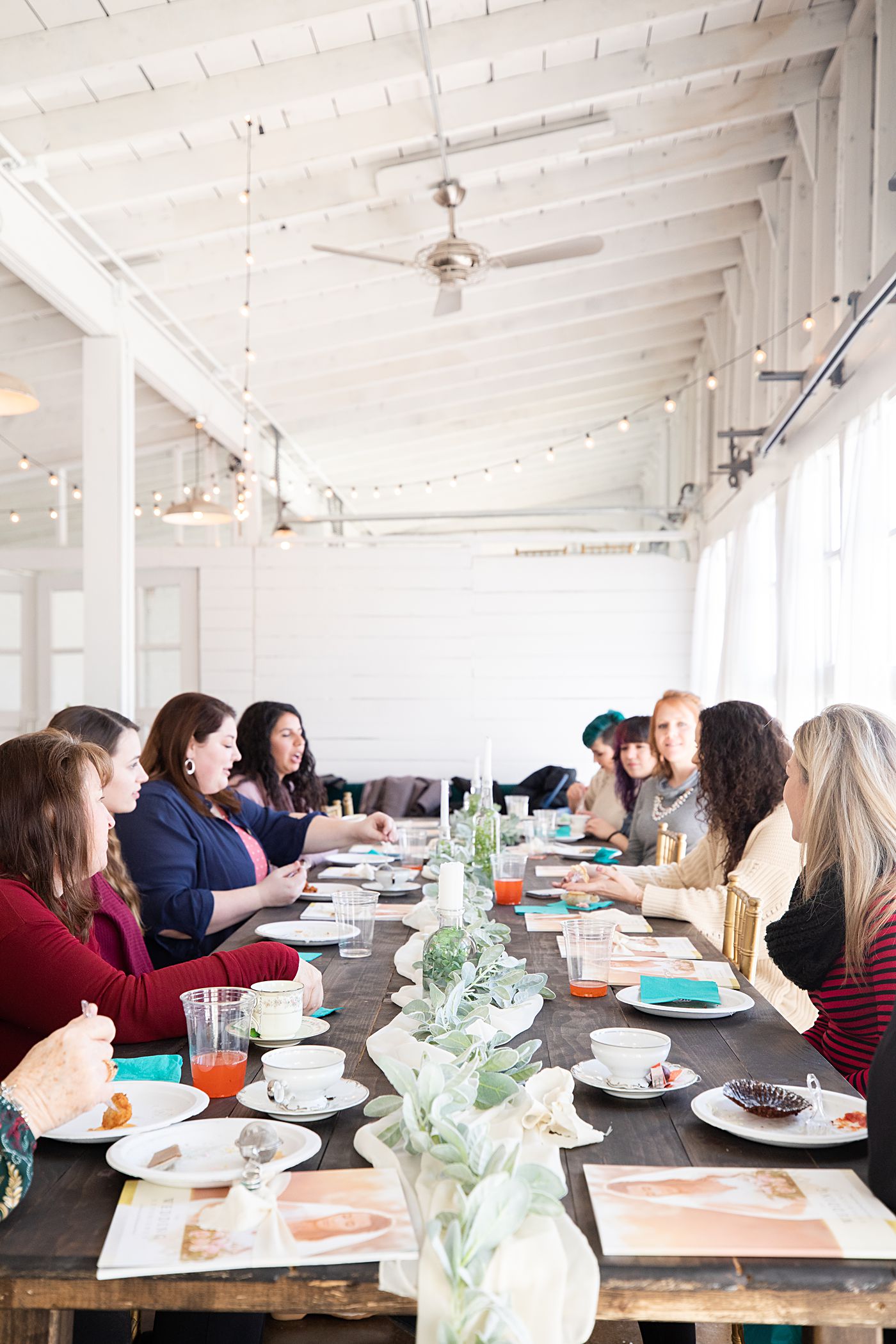 Emily Hancock Brides enjoying a succulent tea party at Atelier Studio in Lynchburg, Virginia.