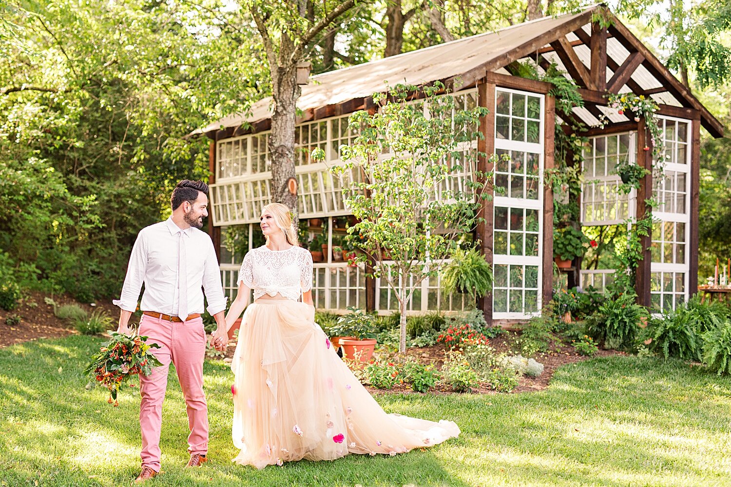 Vaughan House Greenhouse Couples Session |  Lynchburg Wedding Photographer