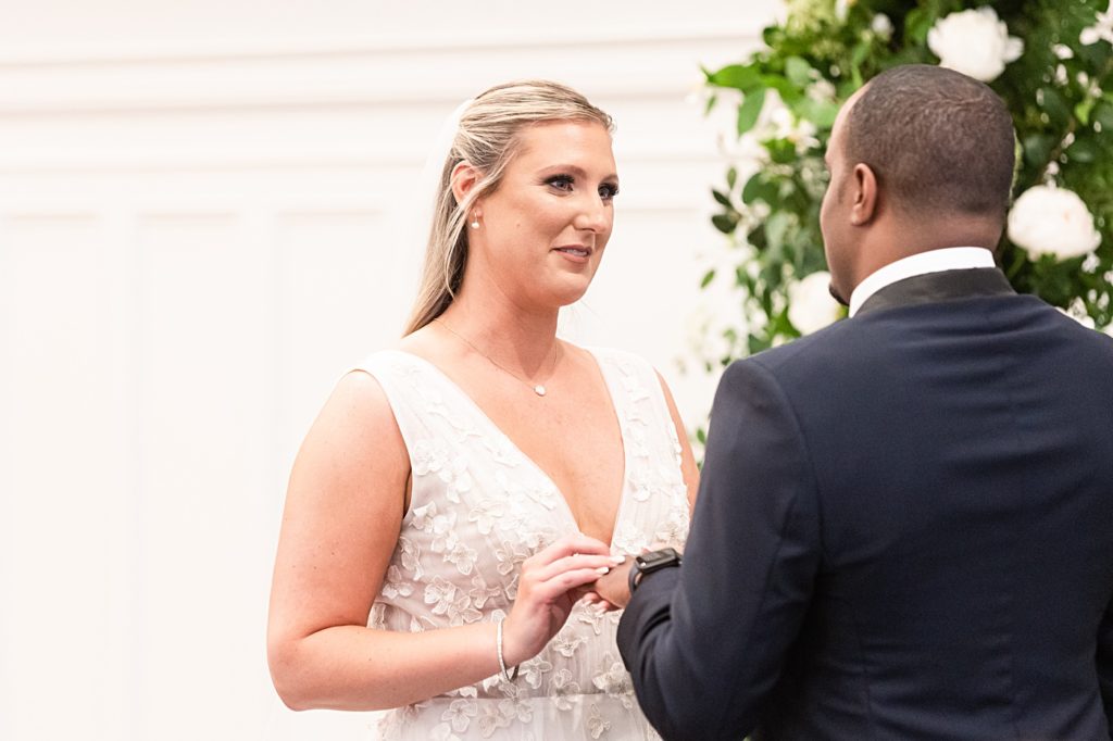 Ceremony photos at the Virginian Hotel in Lynchburg, Virginia.