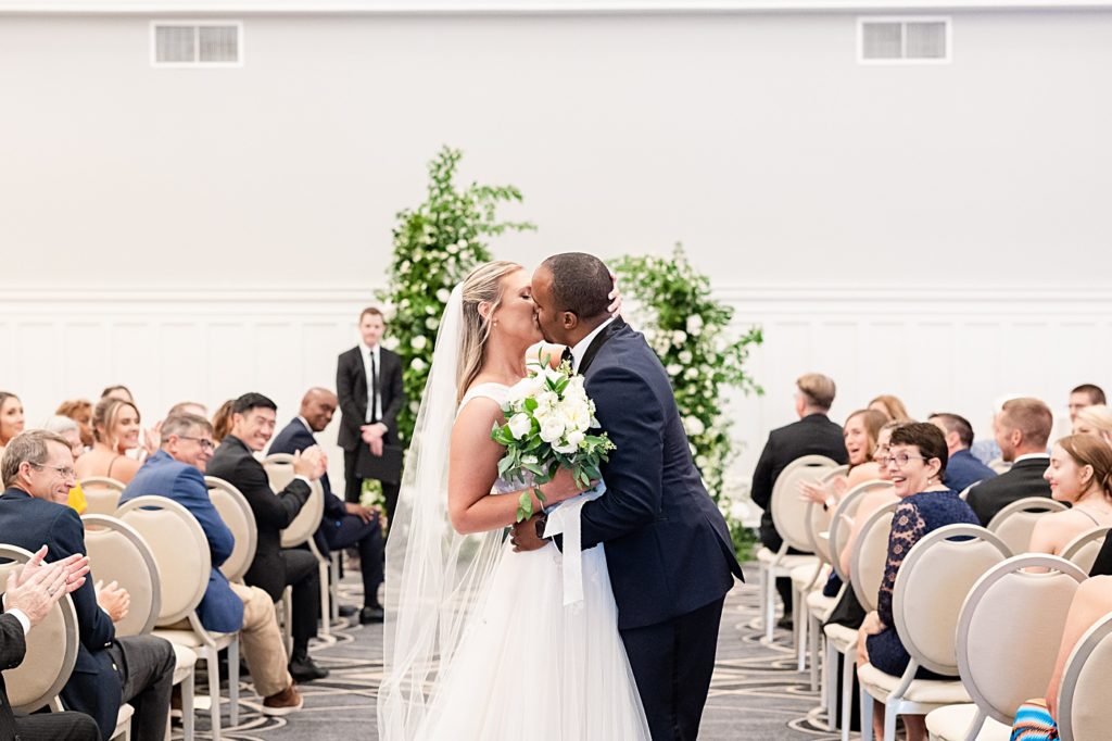 Ceremony photos at the Virginian Hotel in Lynchburg, Virginia.