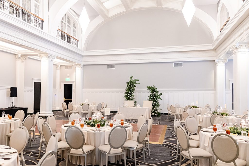 Reception photos at the Virginian Hotel in Lynchburg, Virginia.