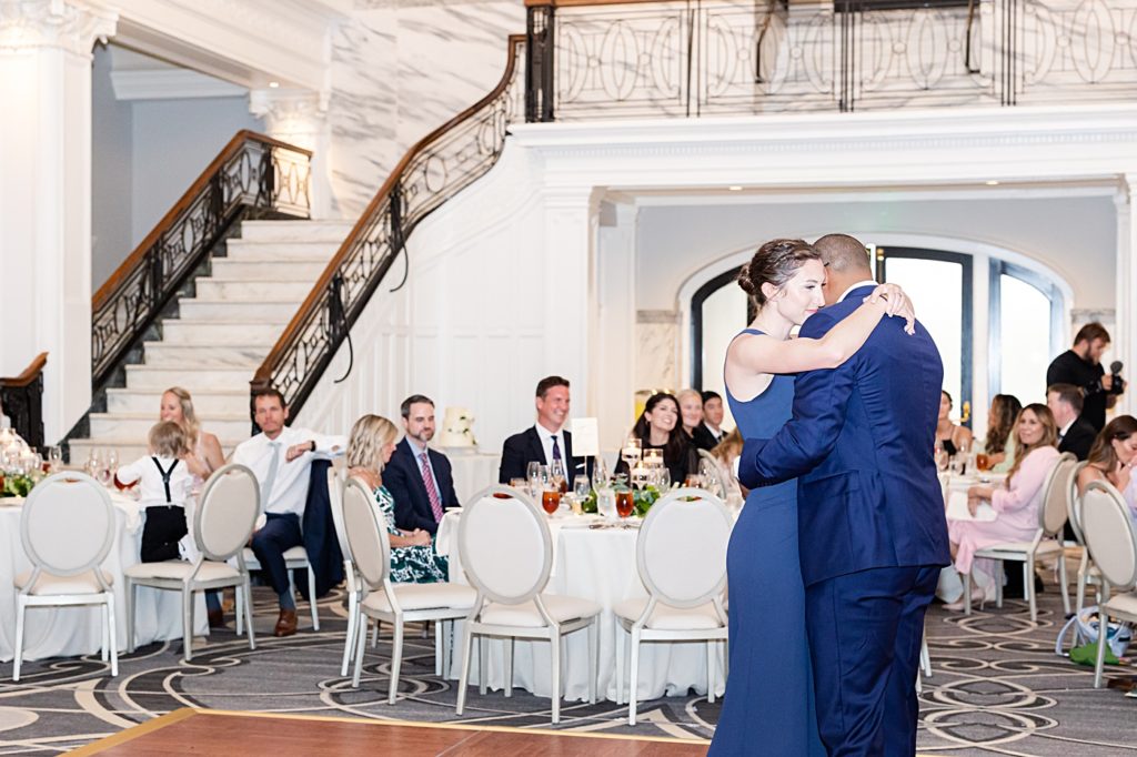 First dance photos at the Virginian Hotel in Lynchburg, Virginia.