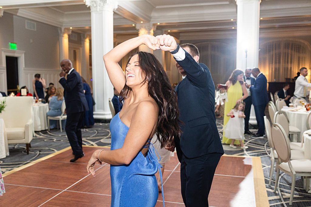 Open dance floor photos at this ballroom wedding at the Virginian Hotel in Lynchburg, Virginia.