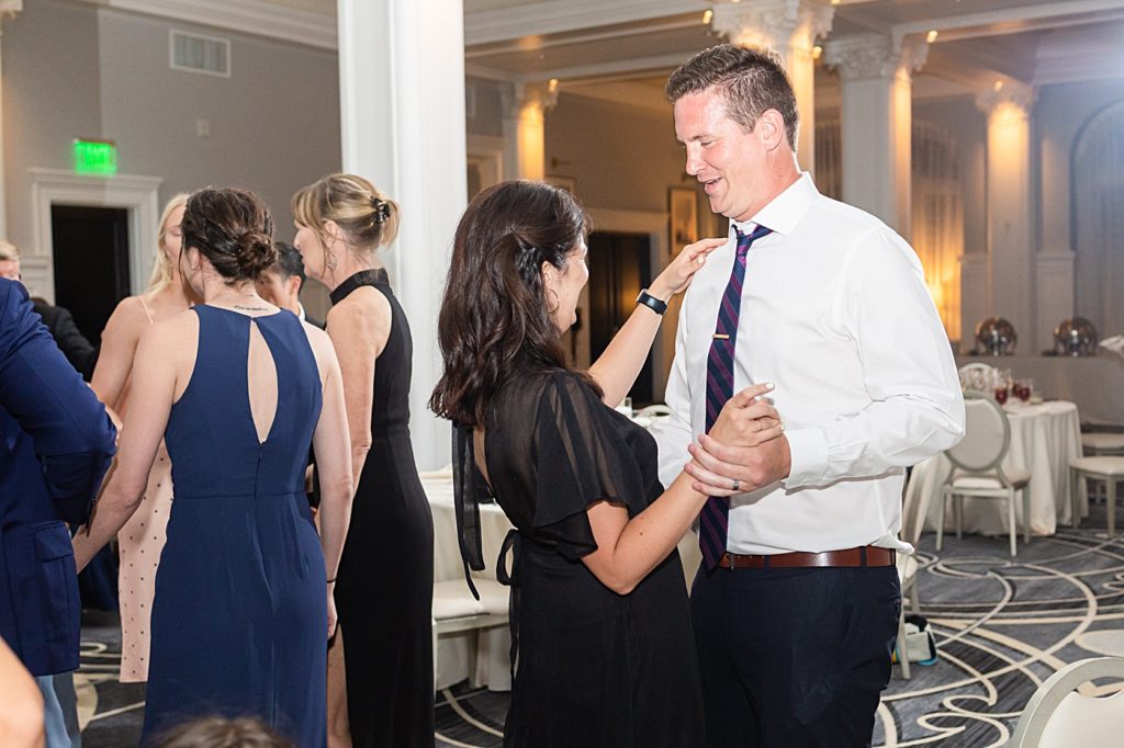 Open dance floor photos at this ballroom wedding at the Virginian Hotel in Lynchburg, Virginia.