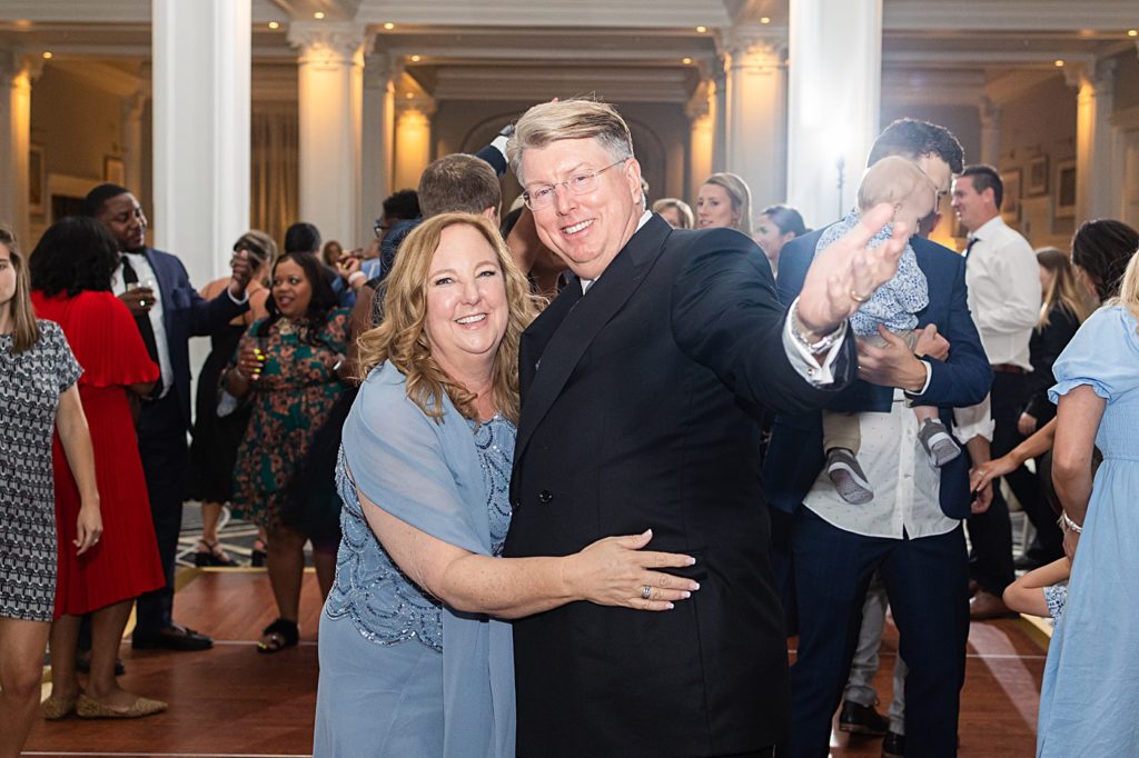 Open dance floor photos at this ballroom wedding at the Virginian Hotel in Lynchburg, Virginia.