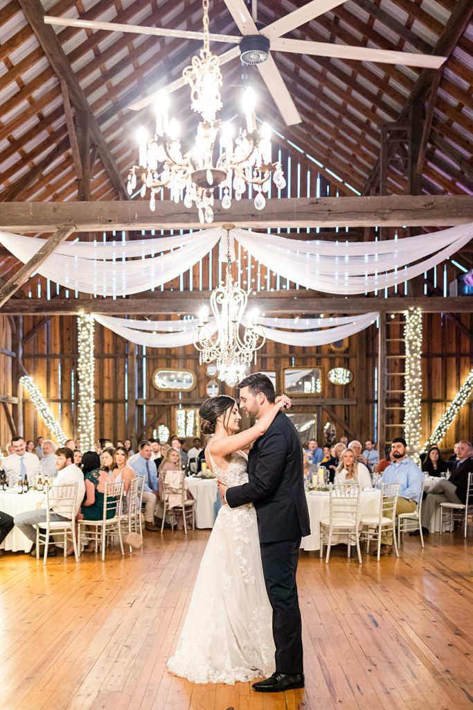 First dance photos at Sorella Farms in Lynchburg, Virginia.