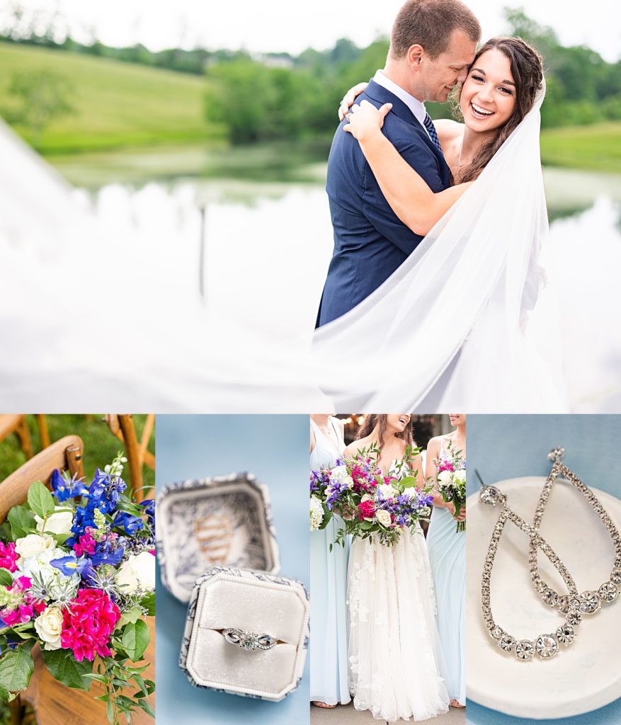 Rustic wedding at Old Mill Farm in Bedford, Virginia.