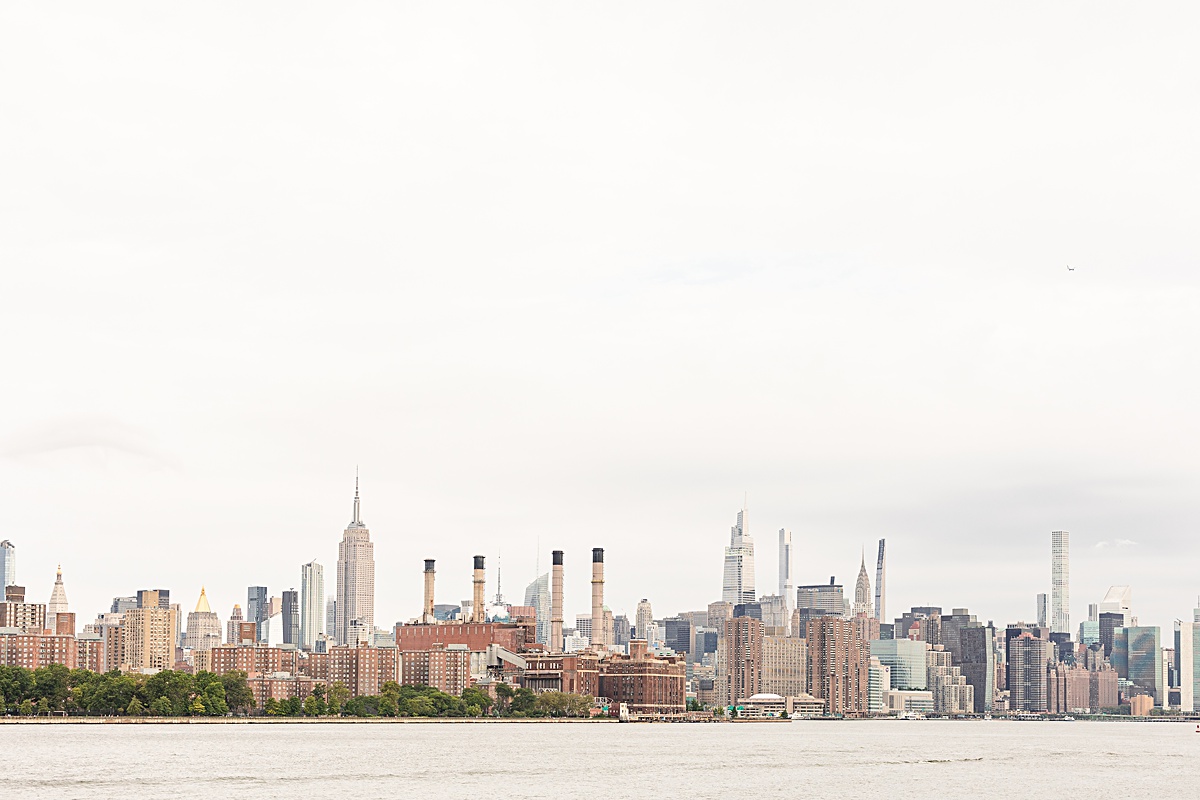 Destination engagement session at the Brooklyn Bridge and Domino Park in New York City.