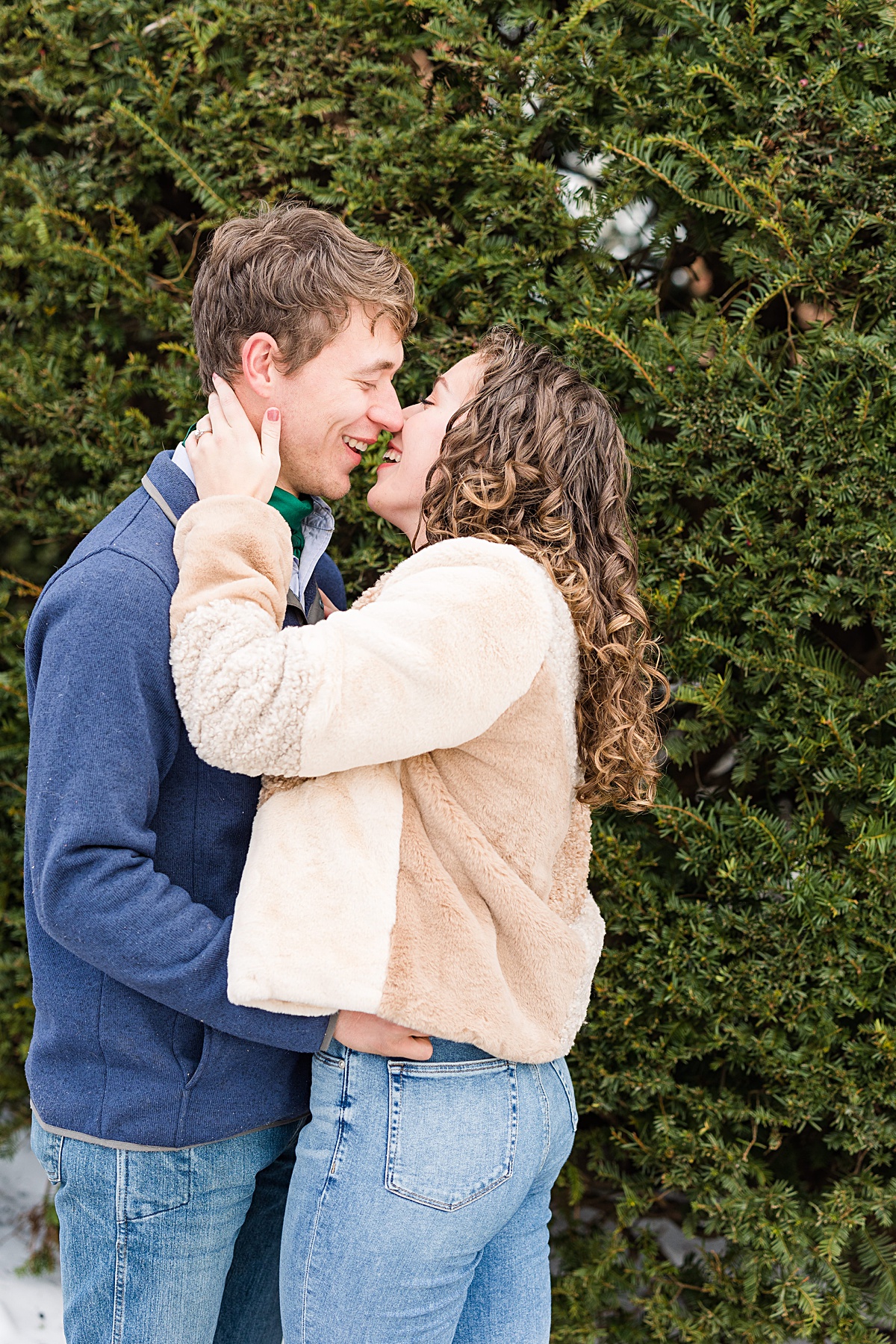 This Downtown Lexington engagement session is one of my favorites because we were able to use the snow that had fallen recently to make these images crisp, clean, and beautiful!