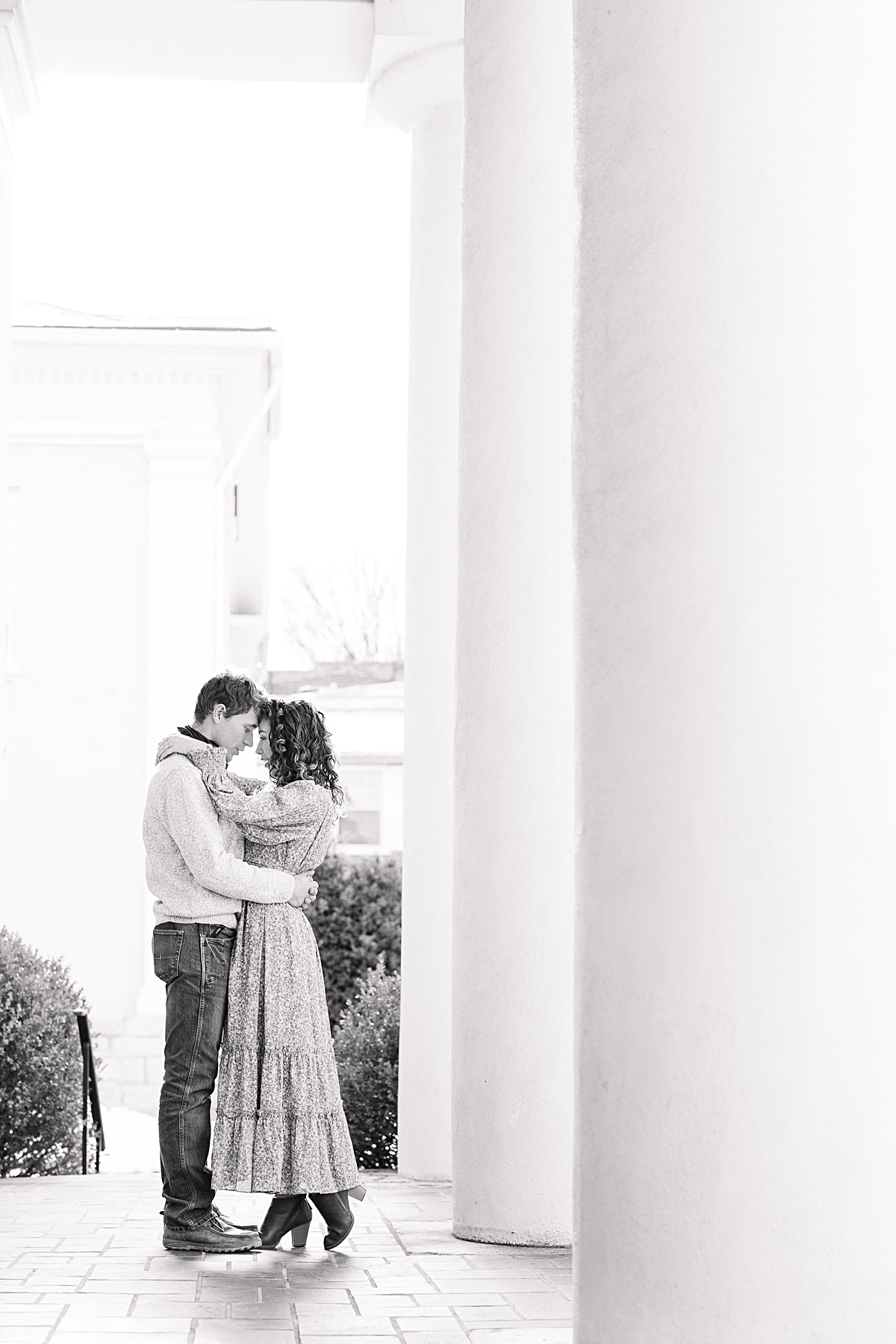 This Downtown Lexington engagement session is one of my favorites because we were able to use the snow that had fallen recently to make these images crisp, clean, and beautiful!