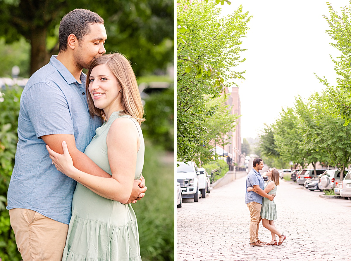 This downtown Lynchburg engagement session started out near their apartment in Wyndhurst but ended up downtown on the cobblestone streets! We loved having fun with these two in the hill city!