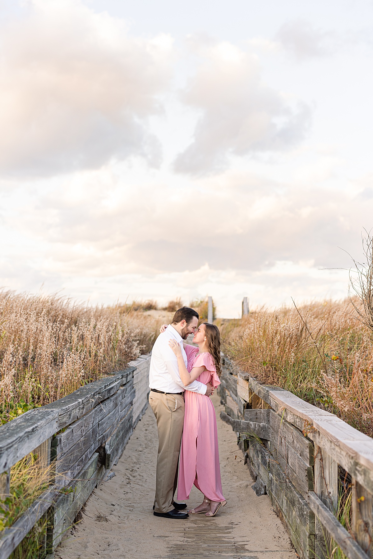 This stunning beach sunset engagement session is by far one of my favorite sunsets in my career! You don't wanna miss these romantic beach engagement photos at Fort Story!