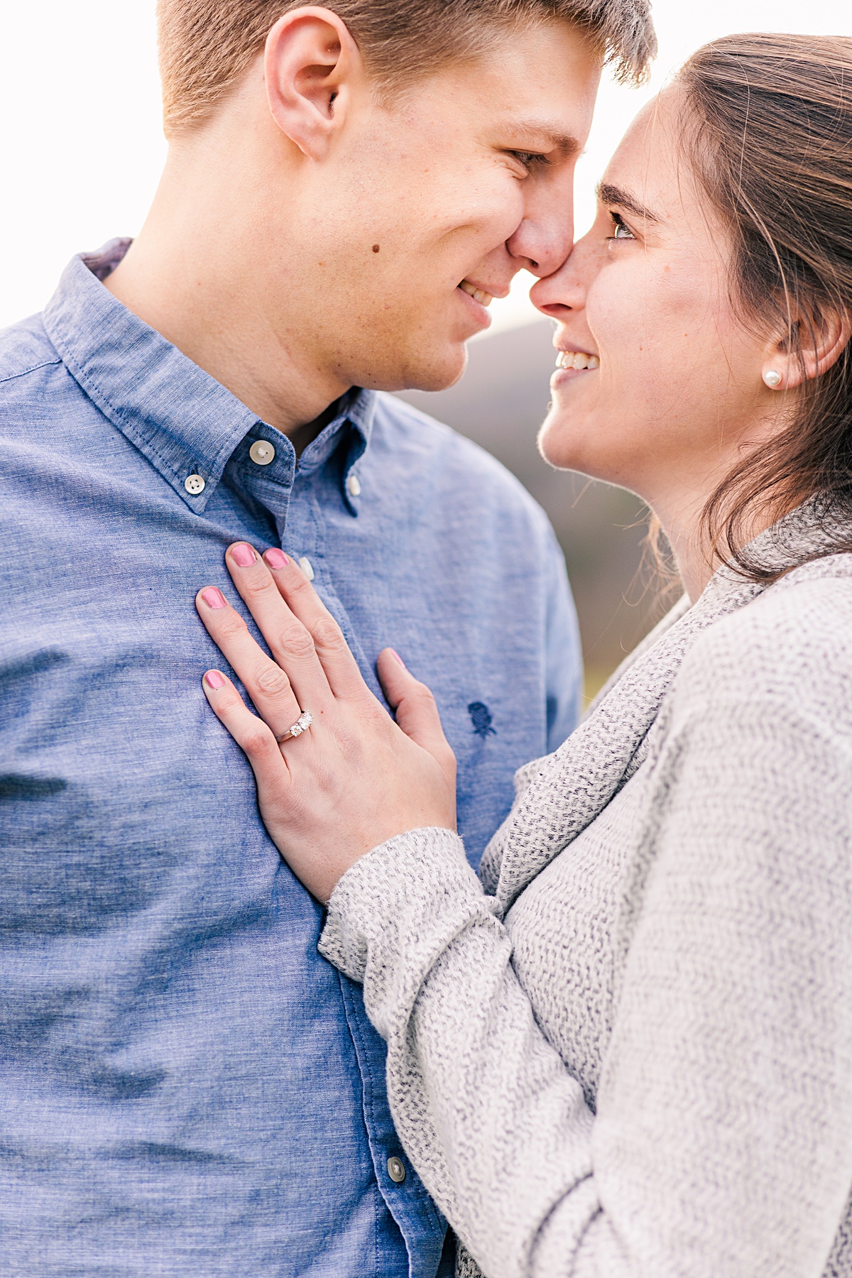 A wintery engagement session at Heritage Community Park in Blacksburg, Virginia.