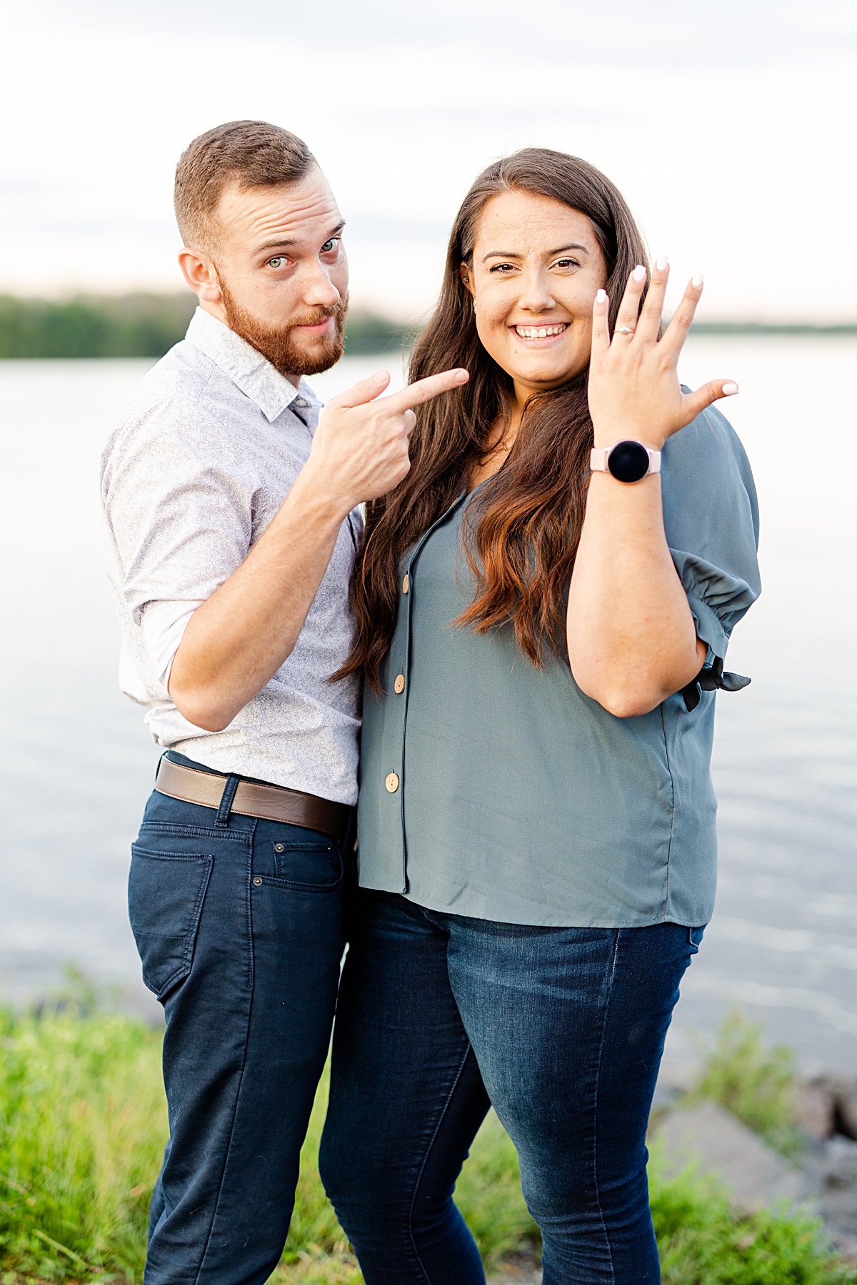 This surprise proposal at Nockamixon State Park in Pennsylvania. What started out as a couples session with their dogs turned into a surprise proposal!