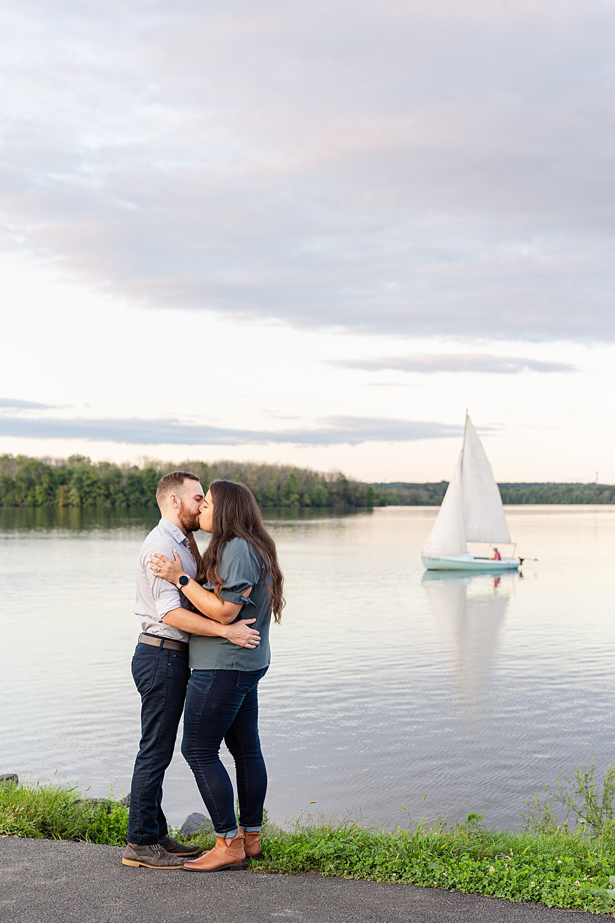 This surprise proposal at Nockamixon State Park in Pennsylvania. What started out as a couples session with their dogs turned into a surprise proposal!