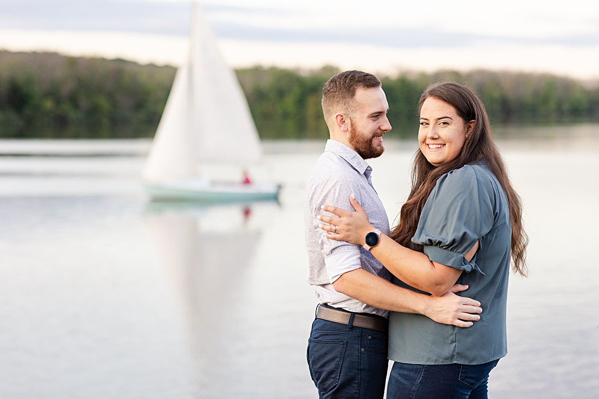 This surprise proposal at Nockamixon State Park in Pennsylvania. What started out as a couples session with their dogs turned into a surprise proposal!