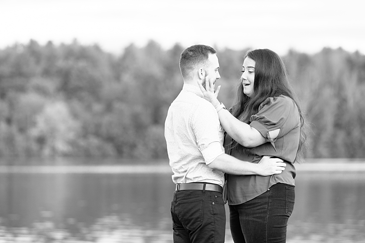 This surprise proposal at Nockamixon State Park in Pennsylvania. What started out as a couples session with their dogs turned into a surprise proposal!