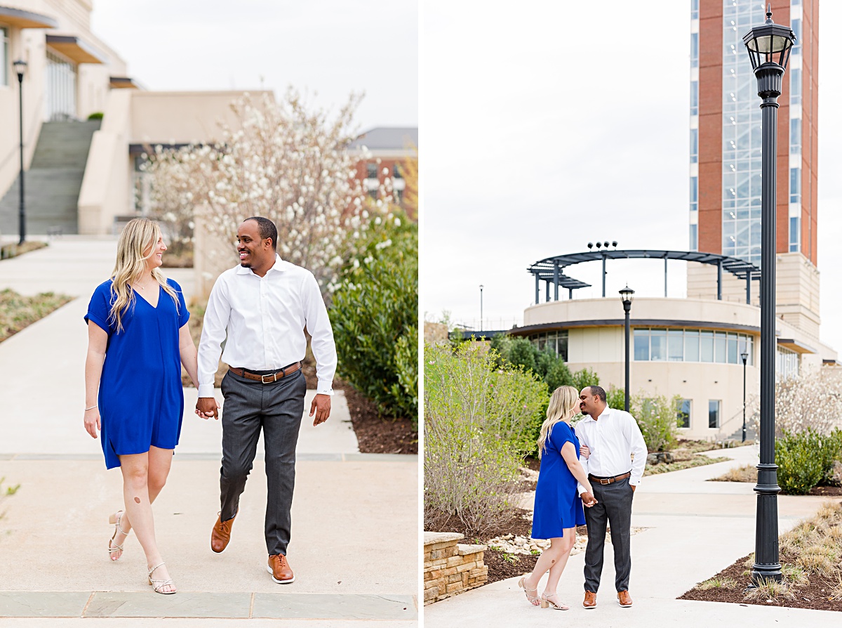 This was a first for us to have an engagement session at a university basketball court!! We loved exploring Liberty University's campus with these two their engagement session!