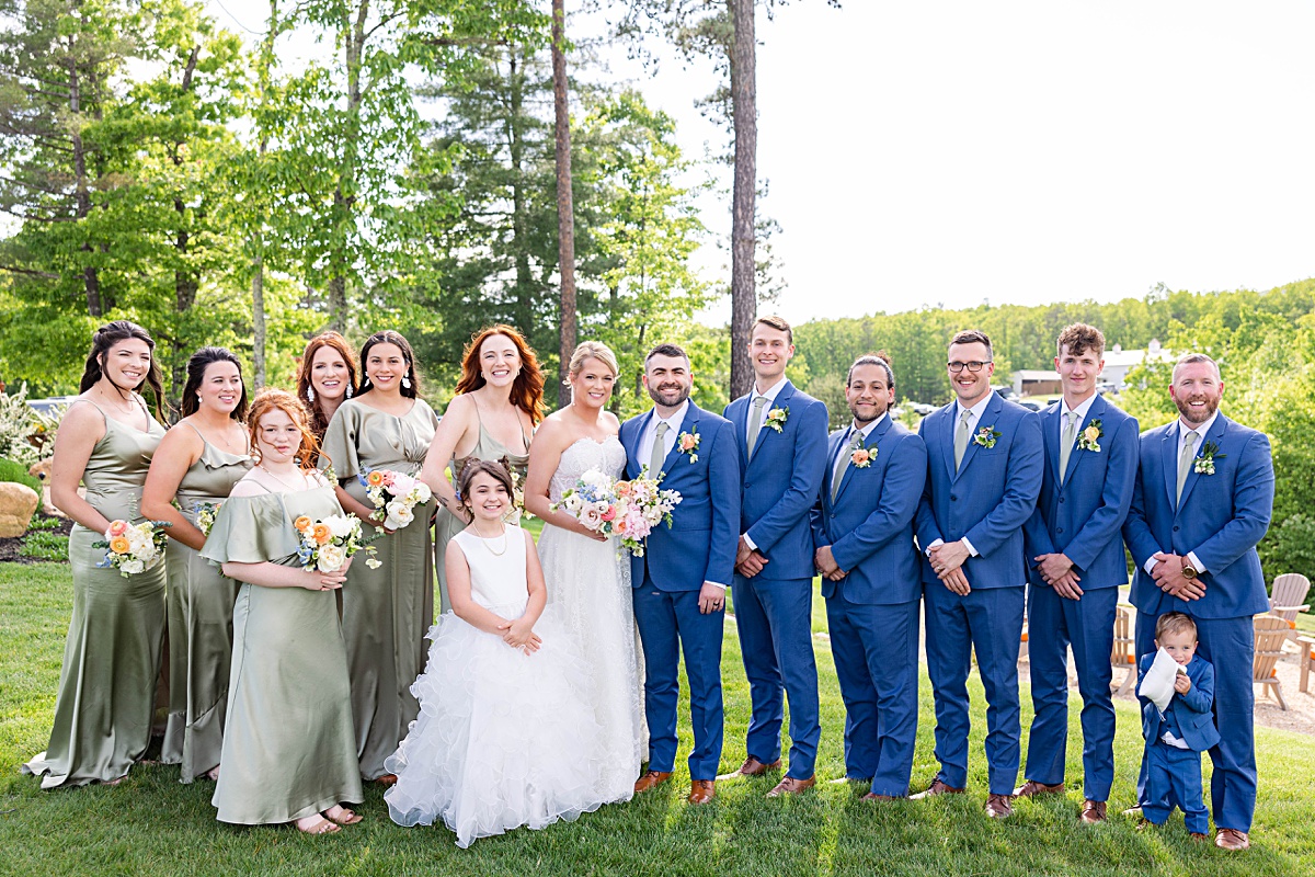 Bridal party photos for this rustic elegance Seclusion Wedding in Lexington, Virginia.