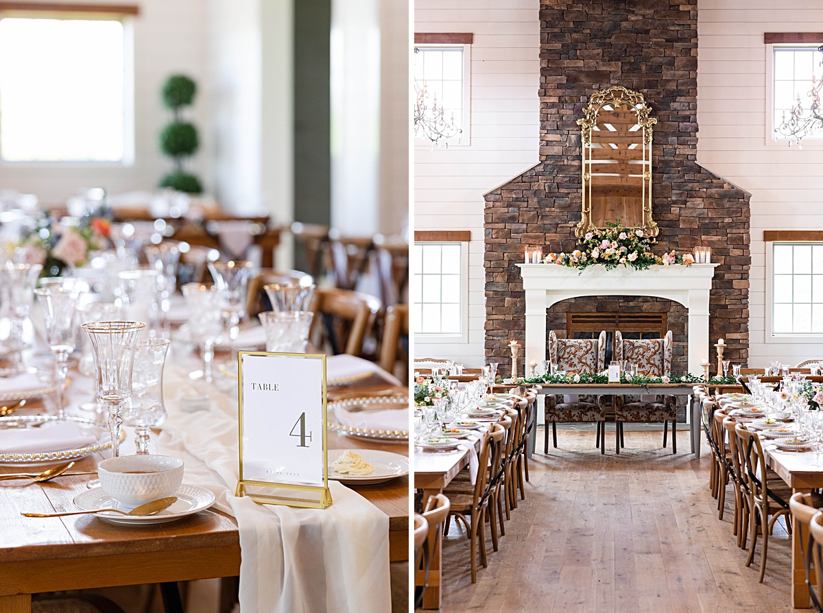 Reception photos for this rustic elegance Seclusion Wedding in Lexington, Virginia.